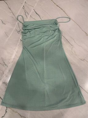 Sage Green Spaghetti Strap Slip Dress